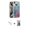 MARSİLYAN™- iPhone 14 Kılıf Zirve Modern Prime - Siyah Bilvis Hayalet Cam Ekran Koruyucu + Diamond Kamera Lens - KI