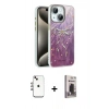 MARSİLYAN™- iPhone 14 Kılıf Zirve Modern Prime - Siyah Bilvis Hayalet Cam Ekran Koruyucu + Shine Kamera Lens - GI