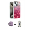 MARSİLYAN™- iPhone 14 Kılıf Zirve Modern Prime - Siyah Bilvis Hayalet Cam Ekran Koruyucu + Raze Metal Kamera Lens - GS