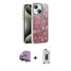MARSİLYAN™- iPhone 14 Kılıf Zirve Modern Prime - Siyah Bilvis Hayalet Cam Ekran Koruyucu + Raze Metal Kamera Lens - GS