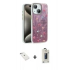 MARSİLYAN™- iPhone 14 Kılıf Zirve Modern Prime - Siyah Bilvis Hayalet Cam Ekran Koruyucu + Diamond Kamera Lens - SABE