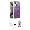 MARSİLYAN™- iPhone 14 Kılıf Zirve Modern Prime - Siyah Bilvis Hayalet Cam Ekran Koruyucu + Diamond Kamera Lens - SABE