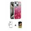 MARSİLYAN™- iPhone 14 Kılıf Zirve Modern Prime - Siyah Buffer Cam Ekran Koruyucu + Shine Kamera Lens - MI