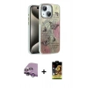 MARSİLYAN™- iPhone 14 Kılıf Zirve Modern Prime - Siyah Buffer Cam Ekran Koruyucu + Raze Metal Kamera Lens - MR
