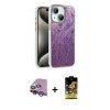 MARSİLYAN™- iPhone 14 Kılıf Zirve Modern Prime - Siyah Buffer Cam Ekran Koruyucu + Raze Metal Kamera Lens - MR