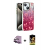 MARSİLYAN™- iPhone 14 Kılıf Zirve Modern Prime - Siyah Buffer Cam Ekran Koruyucu + Raze Metal Kamera Lens - MR
