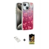 MARSİLYAN™- iPhone 14 Kılıf Zirve Modern Prime - Siyah Buffer Cam Ekran Koruyucu + Diamond Kamera Lens - PE