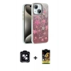 MARSİLYAN™- iPhone 14 Kılıf Zirve Modern Prime - Siyah Buffer Cam Ekran Koruyucu + PVD Metal Kamera Lens - MI