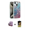 MARSİLYAN™- iPhone 14 Kılıf Zirve Modern Prime - Siyah Buffer Cam Ekran Koruyucu + Raze Metal Kamera Lens - KI