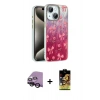 MARSİLYAN™- iPhone 14 Kılıf Zirve Modern Prime - Siyah Buffer Cam Ekran Koruyucu + Raze Metal Kamera Lens - SH