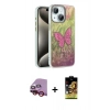 MARSİLYAN™- iPhone 14 Kılıf Zirve Modern Prime - Siyah Buffer Cam Ekran Koruyucu + Raze Metal Kamera Lens - KI