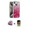 MARSİLYAN™- iPhone 14 Kılıf Zirve Modern Prime - Siyah Buffer Cam Ekran Koruyucu + Raze Metal Kamera Lens - KI