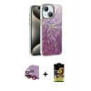 MARSİLYAN™- iPhone 14 Kılıf Zirve Modern Prime - Siyah Buffer Cam Ekran Koruyucu + Raze Metal Kamera Lens - KI