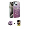 MARSİLYAN™- iPhone 14 Kılıf Zirve Modern Prime - Siyah Buffer Cam Ekran Koruyucu + Raze Metal Kamera Lens - SH