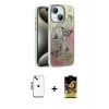MARSİLYAN™- iPhone 14 Kılıf Zirve Modern Prime - Siyah Buffer Cam Ekran Koruyucu + Shine Kamera Lens - GS