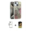 MARSİLYAN™- iPhone 14 Kılıf Zirve Modern Prime - Siyah Buffer Cam Ekran Koruyucu + Shine Kamera Lens - SH