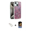 MARSİLYAN™- iPhone 14 Kılıf Zirve Modern Prime - Siyah Buffer Hayalet Cam Ekran Koruyucu + Diamond Kamera Lens - KI