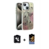 MARSİLYAN™- iPhone 14 Kılıf Zirve Modern Prime - Siyah Buffer Hayalet Cam Ekran Koruyucu + PVD Metal Kamera Lens - GS