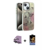 MARSİLYAN™- iPhone 14 Kılıf Zirve Modern Prime - Siyah Buffer Hayalet Cam Ekran Koruyucu + Raze Metal Kamera Lens - GS