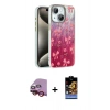 MARSİLYAN™- iPhone 14 Kılıf Zirve Modern Prime - Siyah Buffer Hayalet Cam Ekran Koruyucu + Raze Metal Kamera Lens - KI