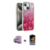 MARSİLYAN™- iPhone 14 Kılıf Zirve Modern Prime - Siyah Buffer Hayalet Cam Ekran Koruyucu + Raze Metal Kamera Lens - MR
