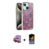 MARSİLYAN™- iPhone 14 Kılıf Zirve Modern Prime - Siyah Buffer Hayalet Cam Ekran Koruyucu + Raze Metal Kamera Lens - KI