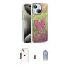 MARSİLYAN™- iPhone 14 Kılıf Zirve Modern Prime - Siyah Joko Magic 5D Cam + Shine Kamera Lens - KI
