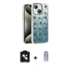 MARSİLYAN™- iPhone 14 Kılıf Zirve Modern Prime - Siyah Joko Magic 5D Cam + PVD Metal Kamera Lens - MI