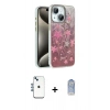 MARSİLYAN™- iPhone 14 Kılıf Zirve Modern Prime - Siyah Joko Magic 5D Cam + Mavi Shine Kamera Lens
