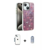 MARSİLYAN™- iPhone 14 Kılıf Zirve Modern Prime - Siyah Joko Magic 5D Cam + Mavi Shine Kamera Lens