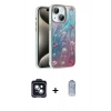 MARSİLYAN™- iPhone 14 Kılıf Zirve Modern Prime - Siyah Joko Magic 5D Cam + PVD Metal Kamera Lens - SH