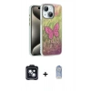 MARSİLYAN™- iPhone 14 Kılıf Zirve Modern Prime - Siyah Joko Magic 5D Cam + PVD Metal Kamera Lens - SH
