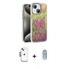 MARSİLYAN™- iPhone 14 Kılıf Zirve Modern Prime - Siyah Joko Magic 5D Cam + Shine Kamera Lens - SH
