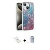 MARSİLYAN™- iPhone 14 Kılıf Zirve Modern Prime - Siyah Joko Magic 5D Cam + Sierra Blue Diamond Kamera Lens