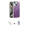 MARSİLYAN™- iPhone 14 Kılıf Zirve Modern Prime - Siyah Joko Magic 5D Cam + Sierra Blue Diamond Kamera Lens