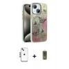 MARSİLYAN™- iPhone 14 Kılıf Zirve Modern Prime - Siyah Joko Magic 5D Hayalet Cam + Shine Kamera Lens - MI