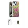 MARSİLYAN™- iPhone 14 Kılıf Zirve Modern Prime - Siyah Joko Magic 5D Hayalet Cam + Shine Kamera Lens - MI