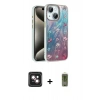 MARSİLYAN™- iPhone 14 Kılıf Zirve Modern Prime - Siyah Joko Magic 5D Hayalet Cam + PVD Metal Kamera Lens - PE