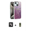 MARSİLYAN™- iPhone 14 Kılıf Zirve Modern Prime - Siyah Joko Magic 5D Hayalet Cam + PVD Metal Kamera Lens - PE