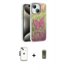 MARSİLYAN™- iPhone 14 Kılıf Zirve Modern Prime - Siyah Joko Magic 5D Hayalet Cam + Shine Kamera Lens - SH