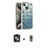 MARSİLYAN™- iPhone 14 Kılıf Zirve Modern Prime - Siyah Joko Magic 5D Hayalet Cam + PVD Metal Kamera Lens - SH