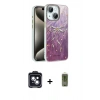 MARSİLYAN™- iPhone 14 Kılıf Zirve Modern Prime - Siyah Joko Magic 5D Hayalet Cam + PVD Metal Kamera Lens - SH