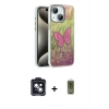 MARSİLYAN™- iPhone 14 Kılıf Zirve Modern Prime - Siyah Joko Magic 5D Hayalet Cam + PVD Metal Kamera Lens - SH