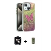 MARSİLYAN™- iPhone 14 Kılıf Zirve Modern Prime - Siyah Joko Magic 5D Hayalet Cam + PVD Metal Kamera Lens - TU