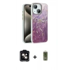 MARSİLYAN™- iPhone 14 Kılıf Zirve Modern Prime - Siyah Joko Magic 5D Hayalet Cam + PVD Metal Kamera Lens - TU