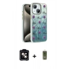 MARSİLYAN™- iPhone 14 Kılıf Zirve Modern Prime - Siyah Joko Magic 5D Hayalet Cam + PVD Metal Kamera Lens - TU