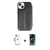 MARSİLYAN™- iPhone 14 Kılıf Zirve Yansıma Serisi - Şeffaf 360 Full Body Arka Koruyucu + Shine Kamera Lens - MI