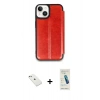 MARSİLYAN™- iPhone 14 Kılıf Zirve Yansıma Serisi - Şeffaf Pasifik Cam Ekran Koruyucu + Diamond Kamera Lens - SABE