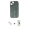 MARSİLYAN™- iPhone 14 Kılıf Zirve Yansıma Serisi - Şeffaf Pasifik Cam Ekran Koruyucu + Diamond Kamera Lens - SABE
