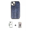MARSİLYAN™- iPhone 14 Kılıf Zirve Yansıma Serisi - Siyah Bilvis 3D Cam Ekran Koruyucu + Shine Kamera Lens - YL